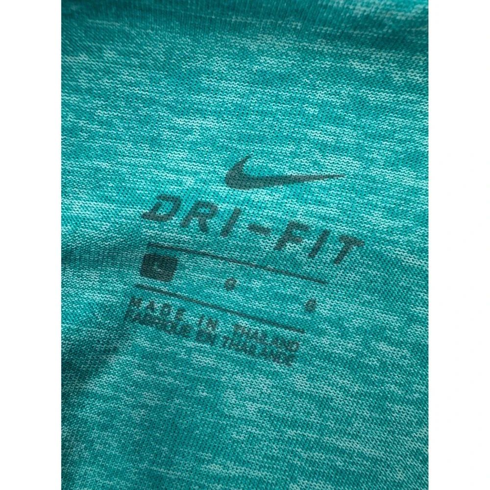 Nike Dri-FIT Teal Heather Cross Back Just Do It Tank Top Womens Large